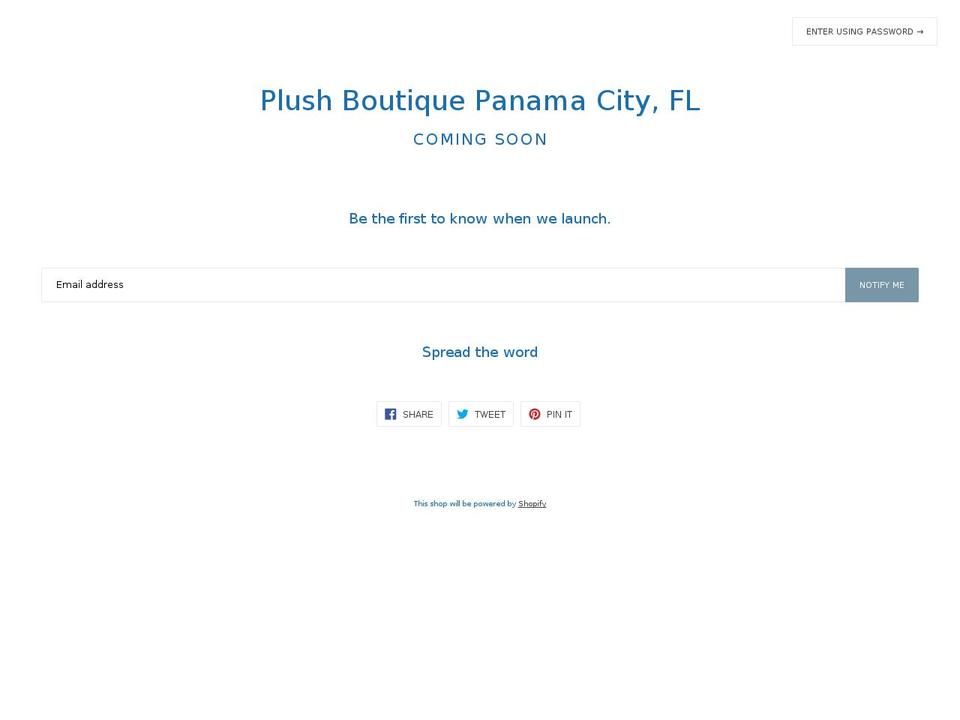 plushboutiquepc.com — Shopify storefront screenshot