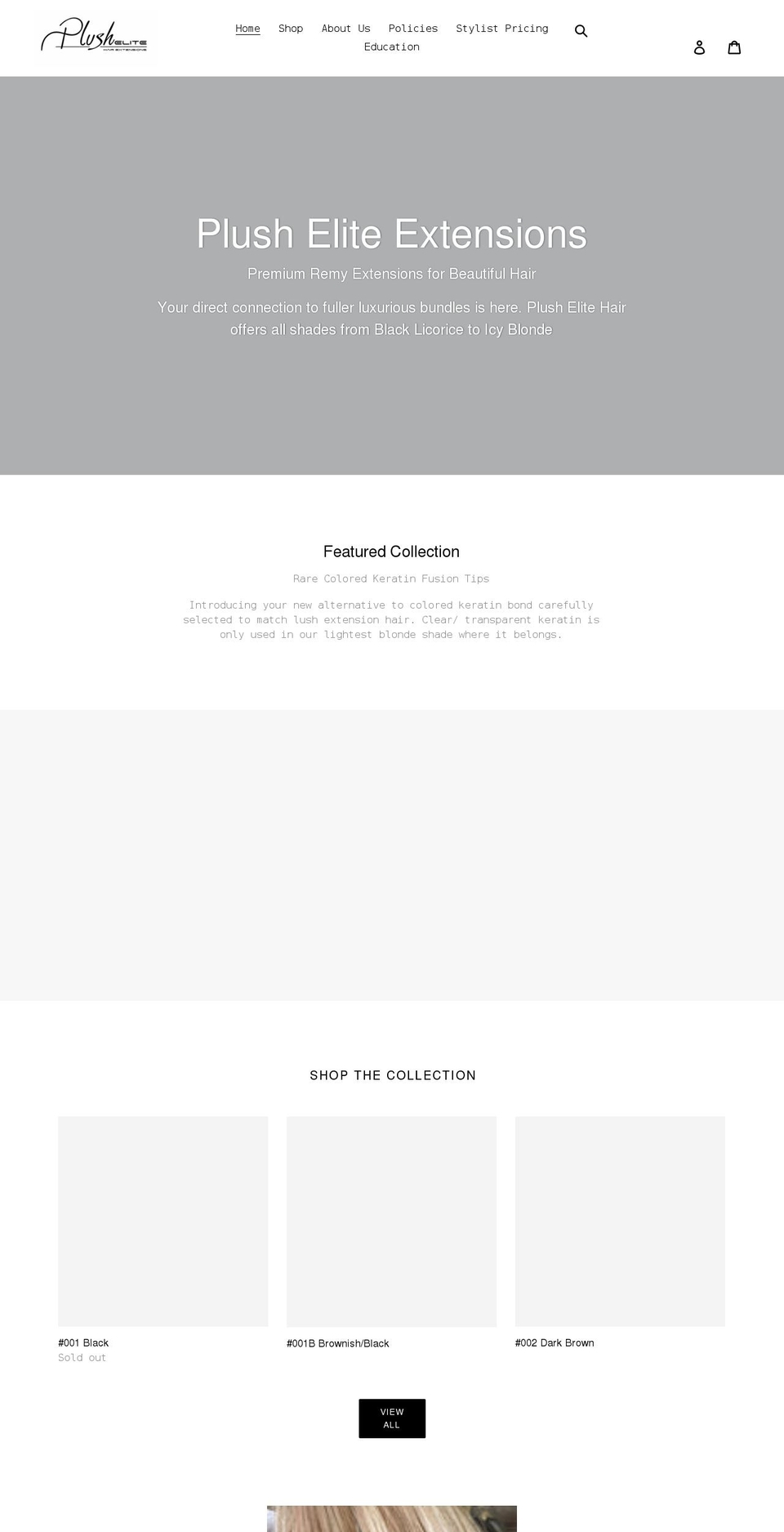 plusheliteextensions.com shopify website screenshot