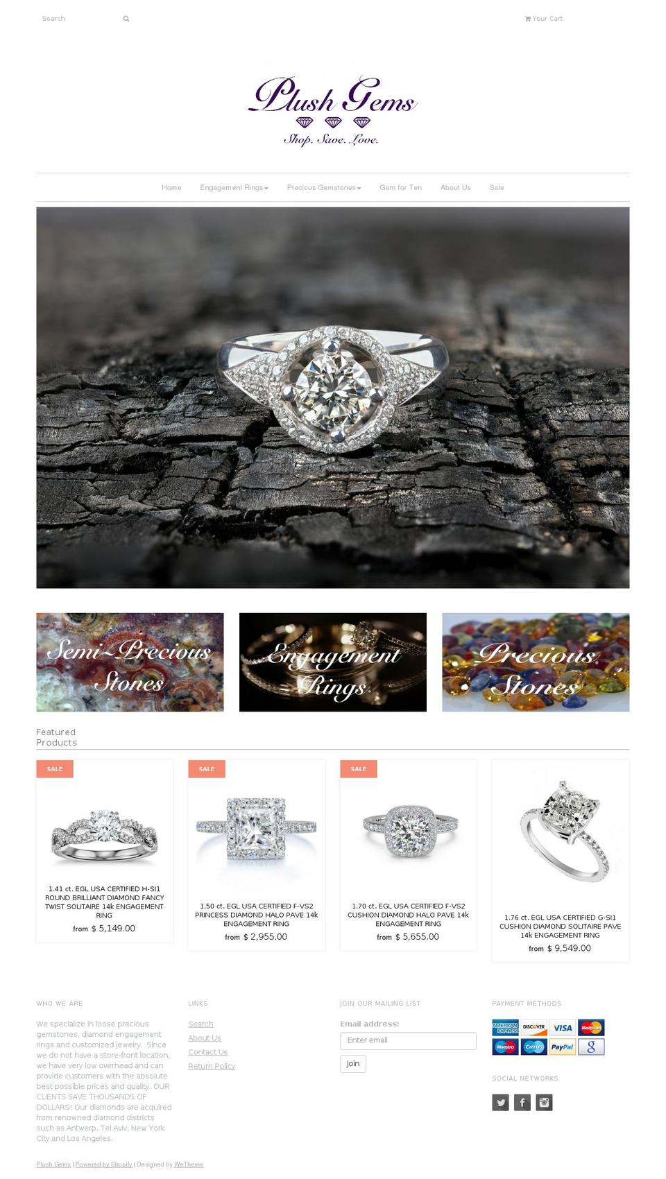 plushgems.com shopify website screenshot