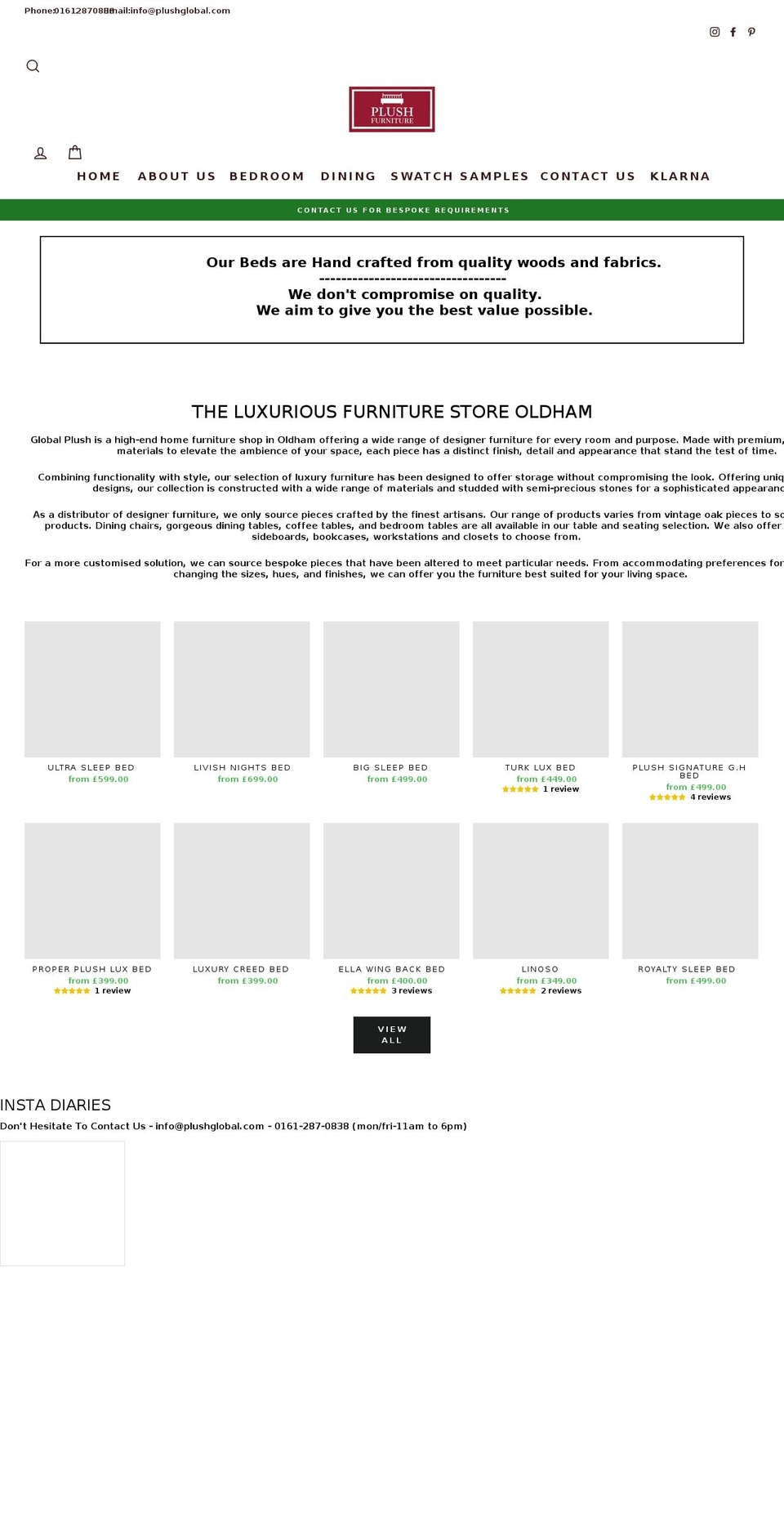plushglobal.com shopify website screenshot