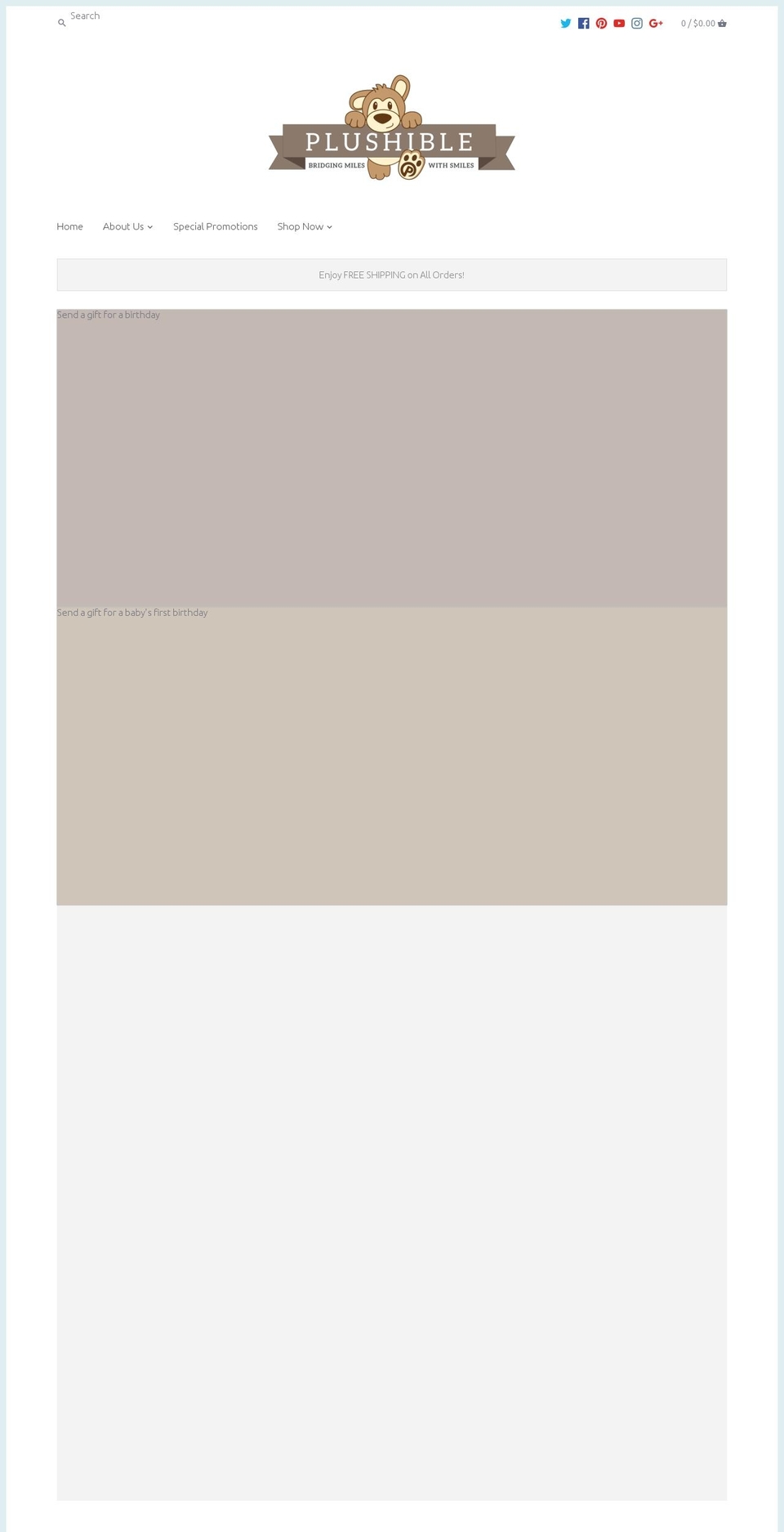 plushibles.com — Shopify storefront screenshot