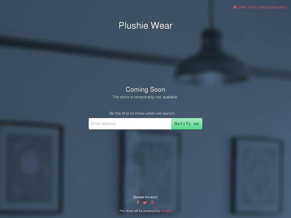 plushie-wear.com — Shopify storefront screenshot