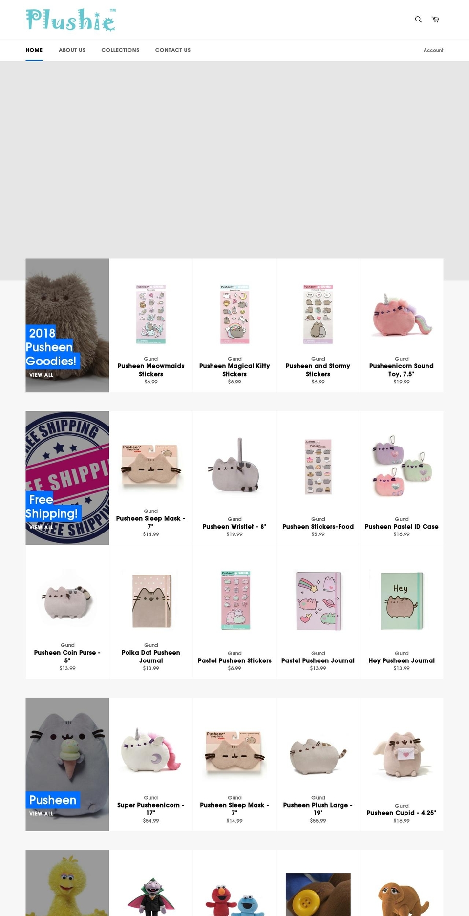 plushie.ca shopify website screenshot