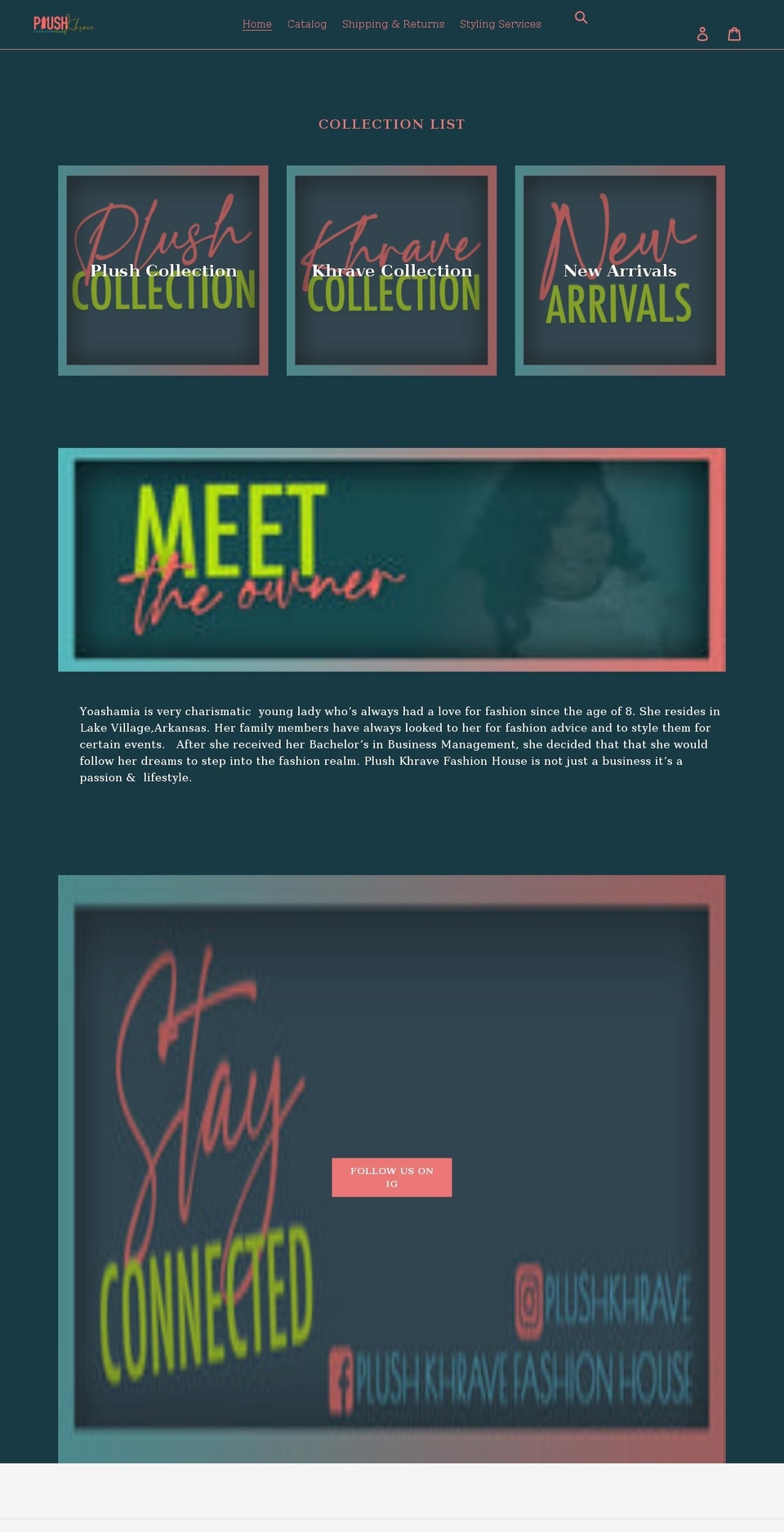 plushkhravefashionhouse.com shopify website screenshot