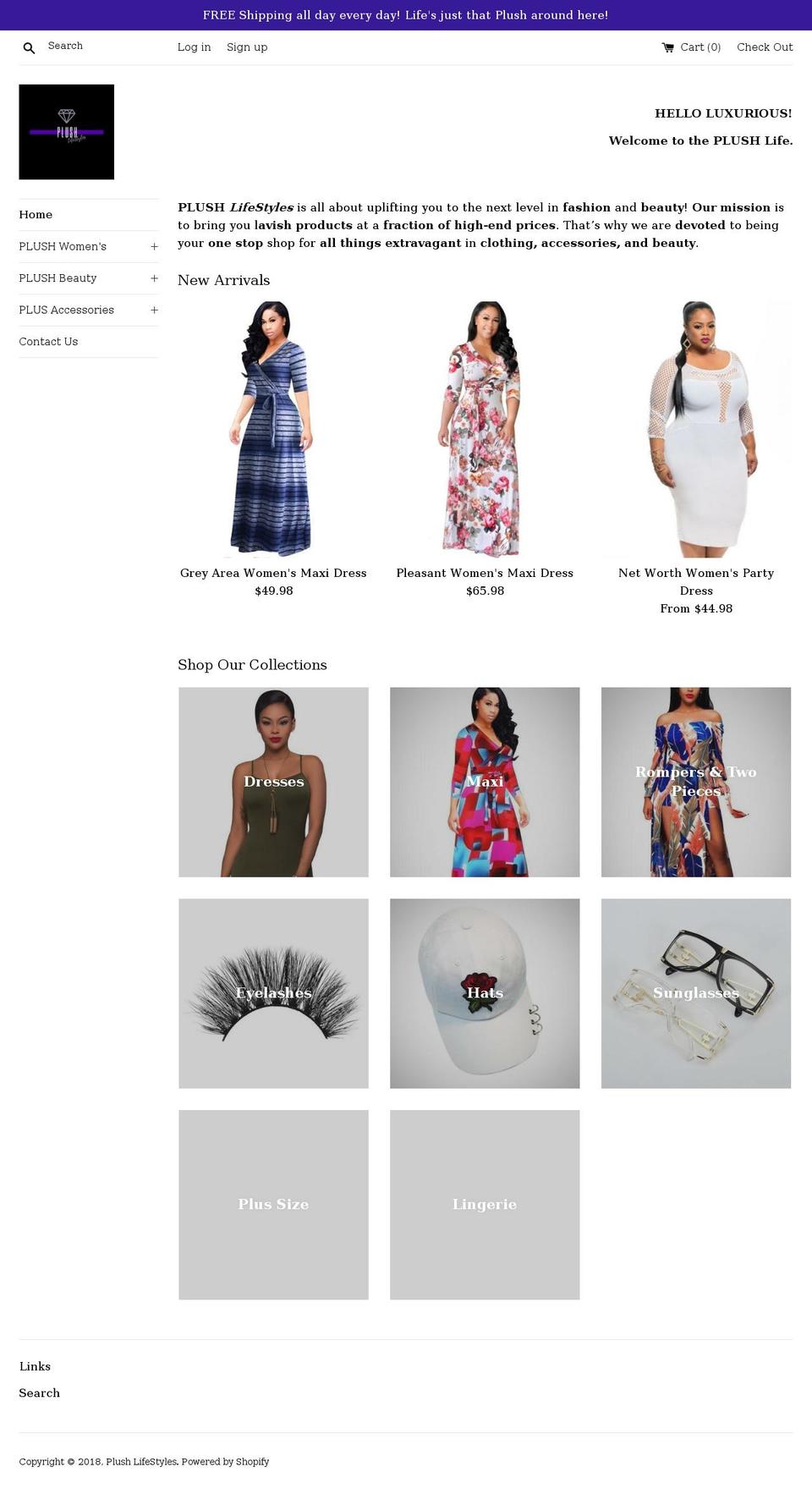 plushlifestyles.com — Shopify storefront screenshot