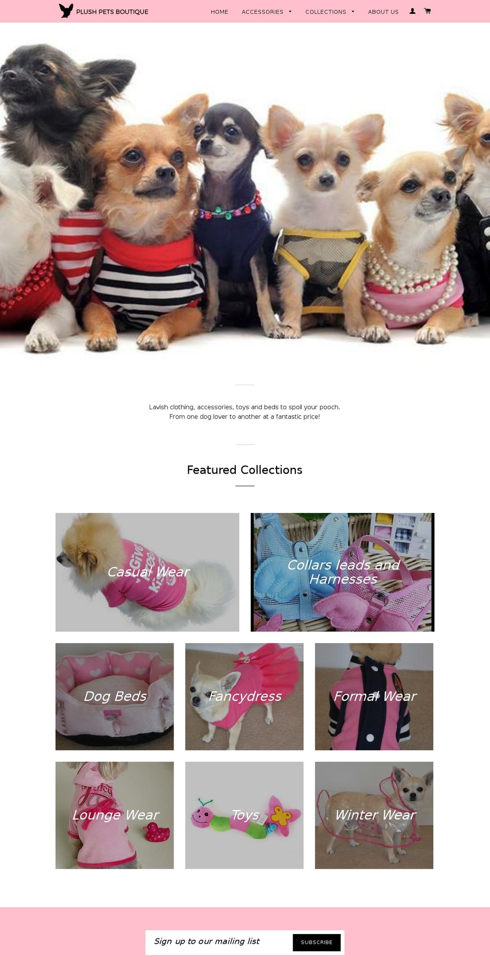 plushpetsboutique.com — Shopify storefront screenshot