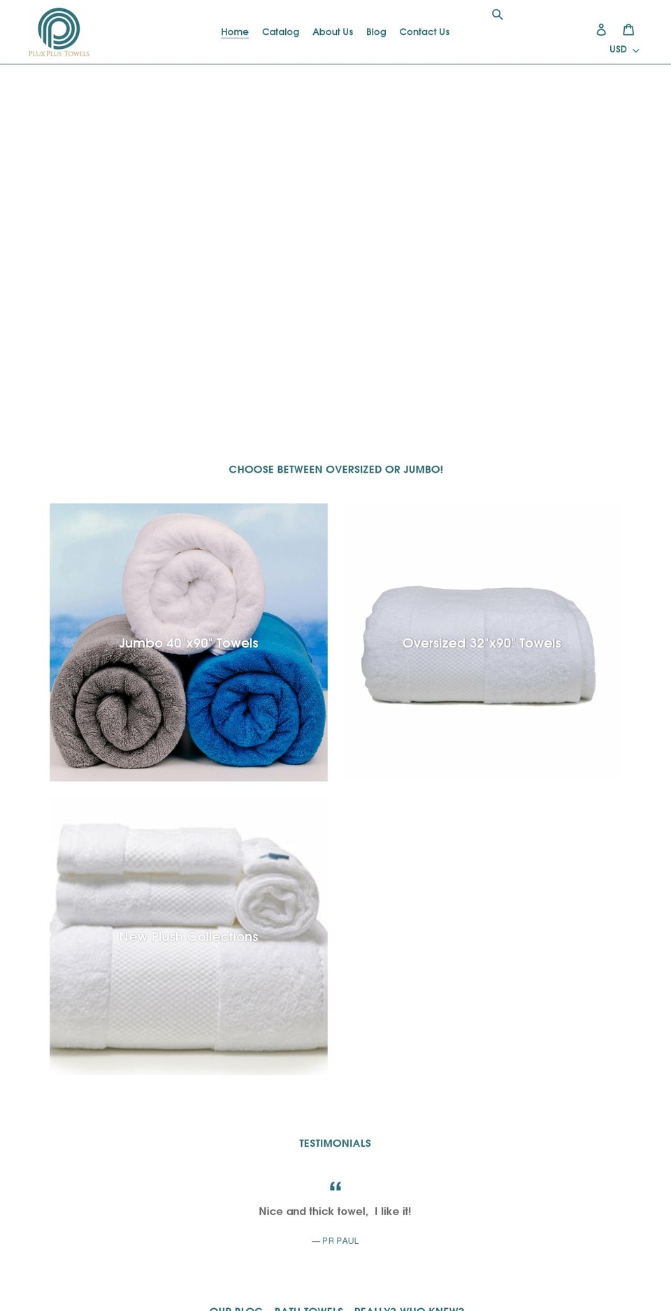 plushplustowels.com — Shopify storefront screenshot