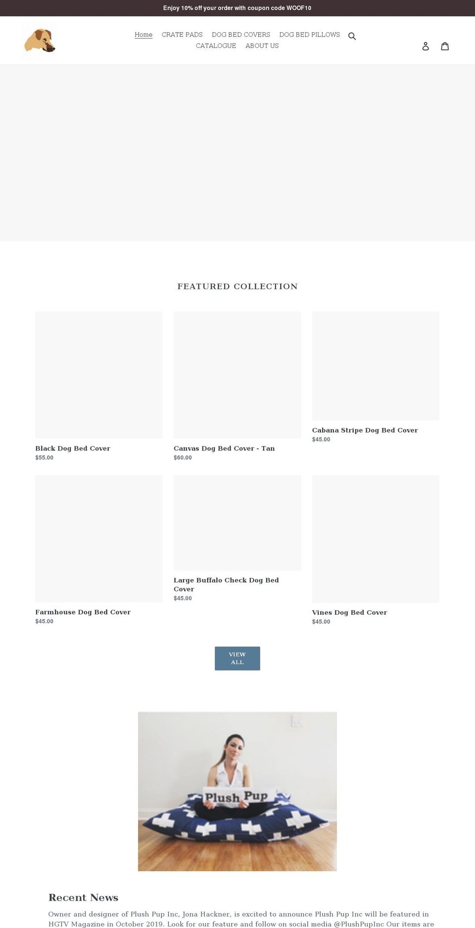 plushpupinc.org shopify website screenshot