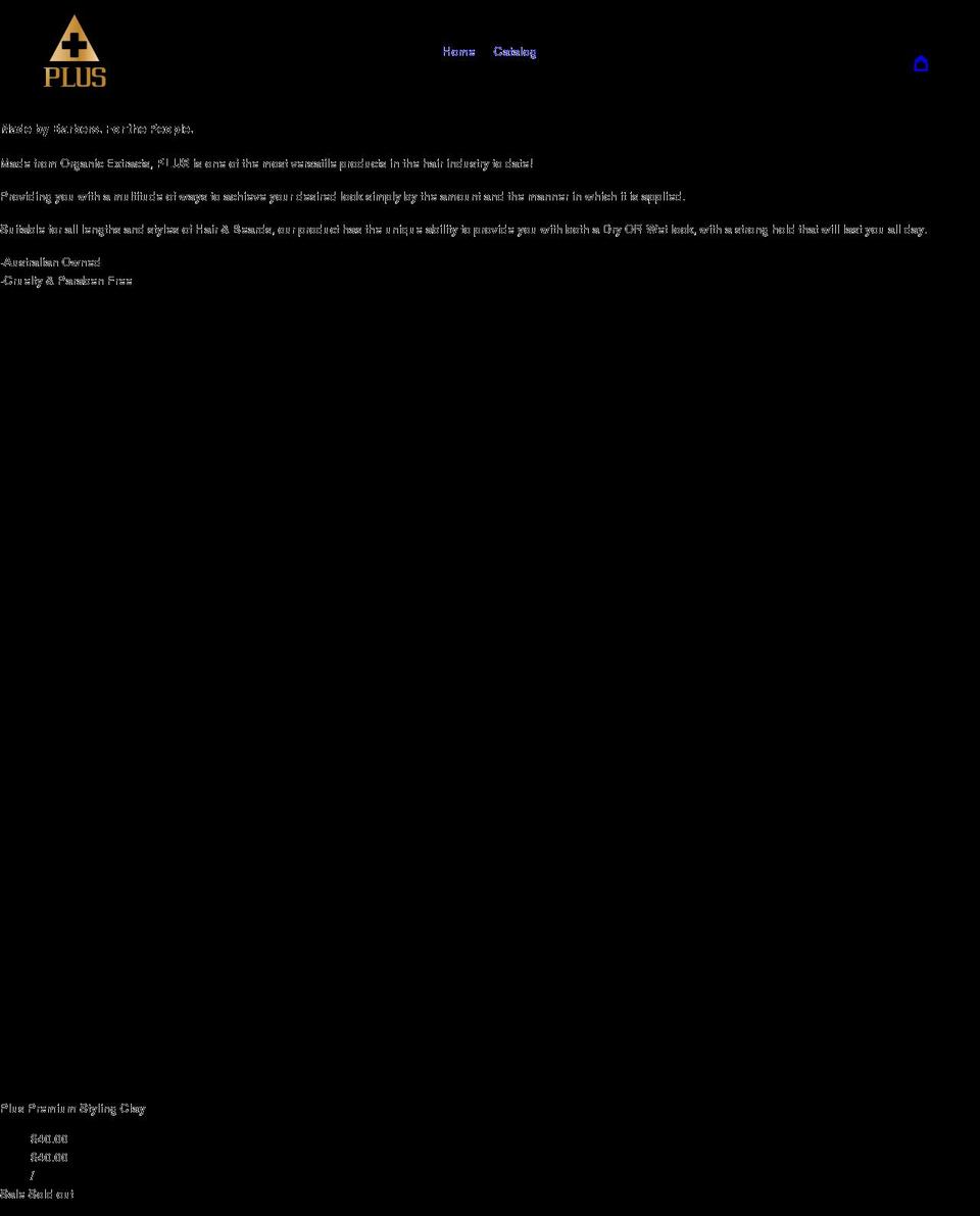plusproducts.com.au shopify website screenshot