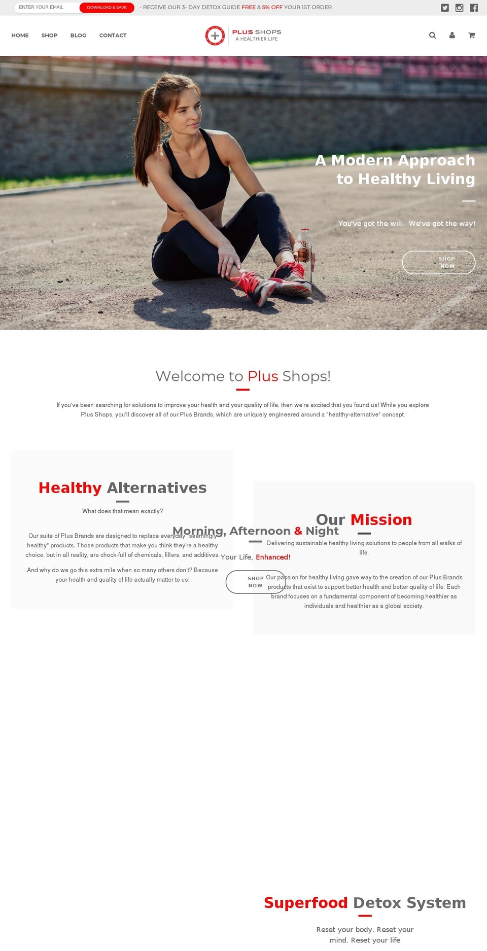 plusshops.com — Shopify storefront screenshot