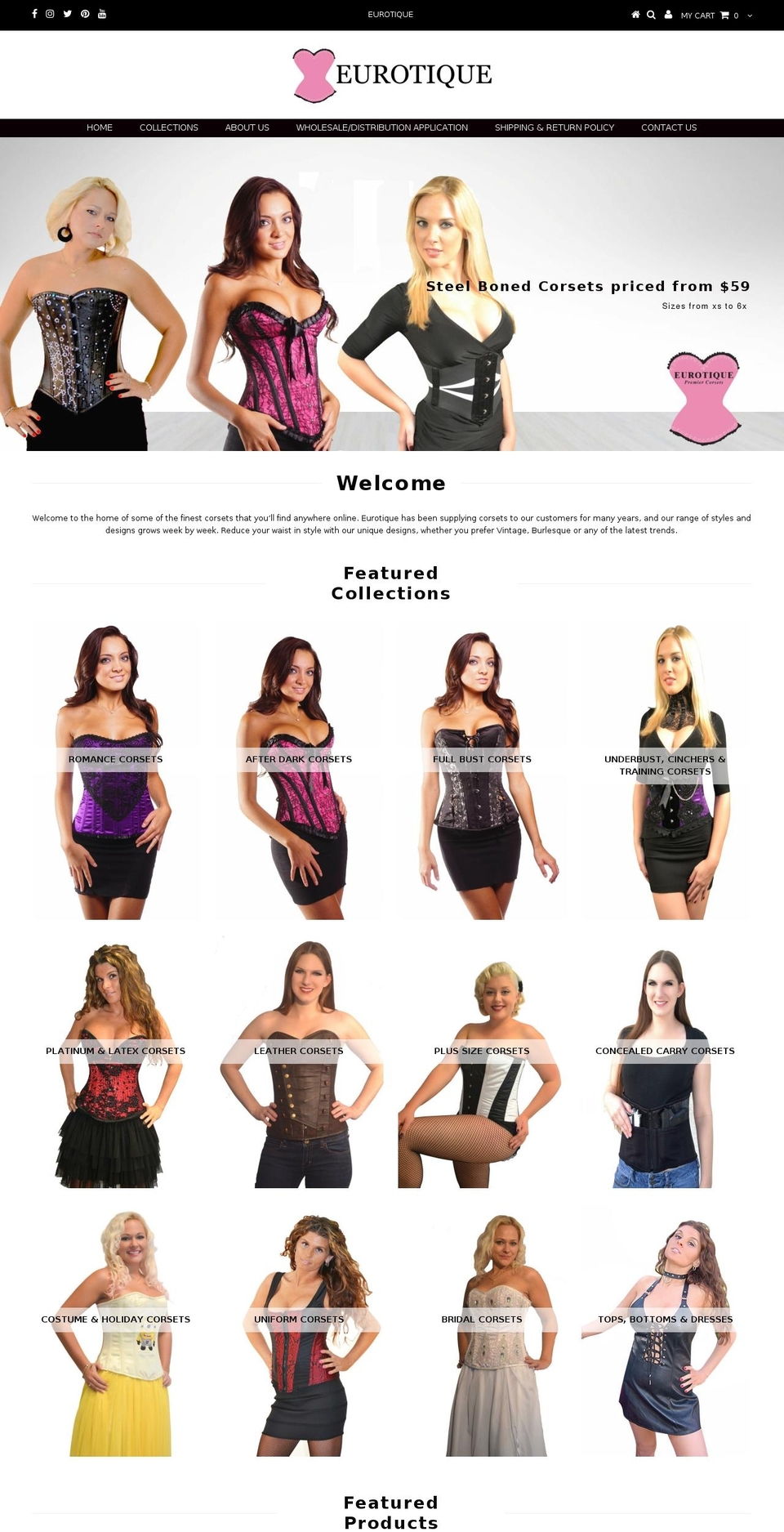 plussizecorsetry.com — Shopify storefront screenshot