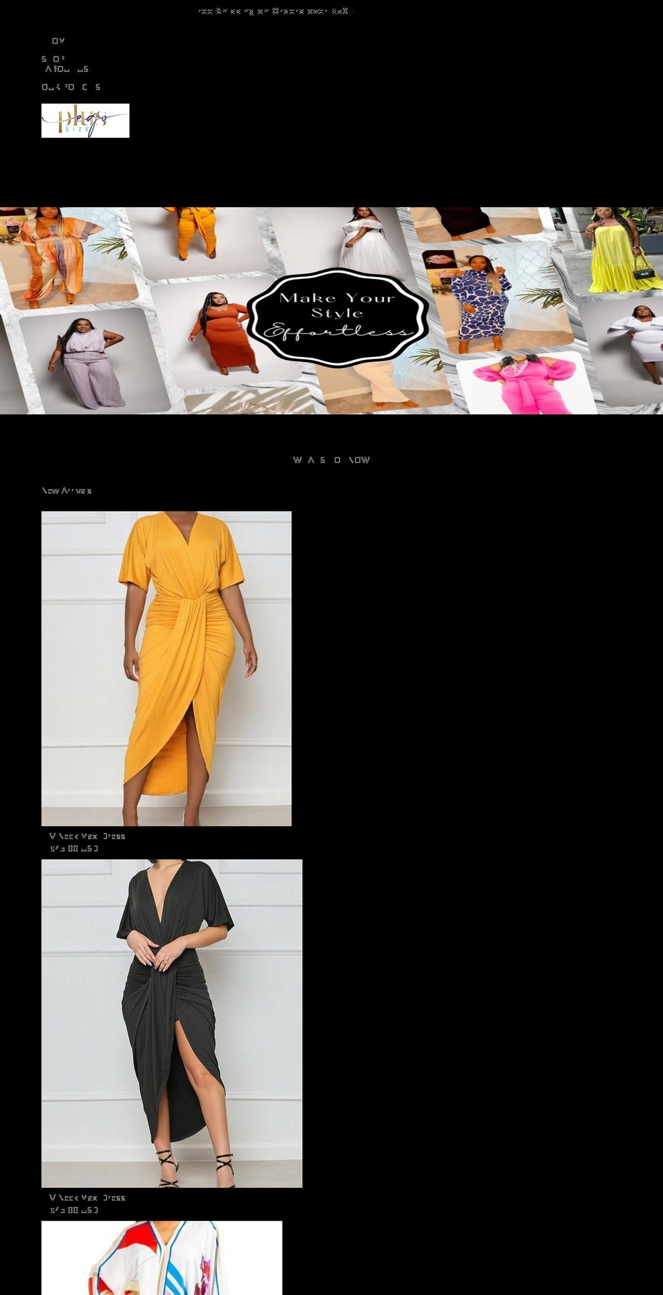 plussizeego.com shopify website screenshot