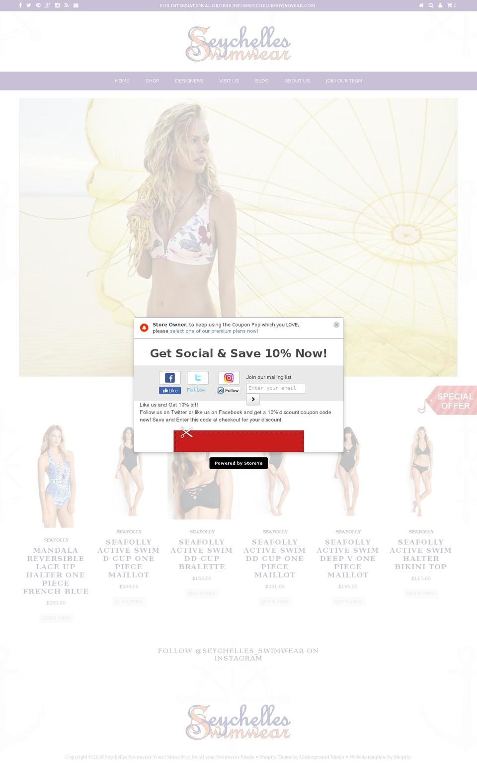 plussizeswimweartoronto.com — Shopify storefront screenshot