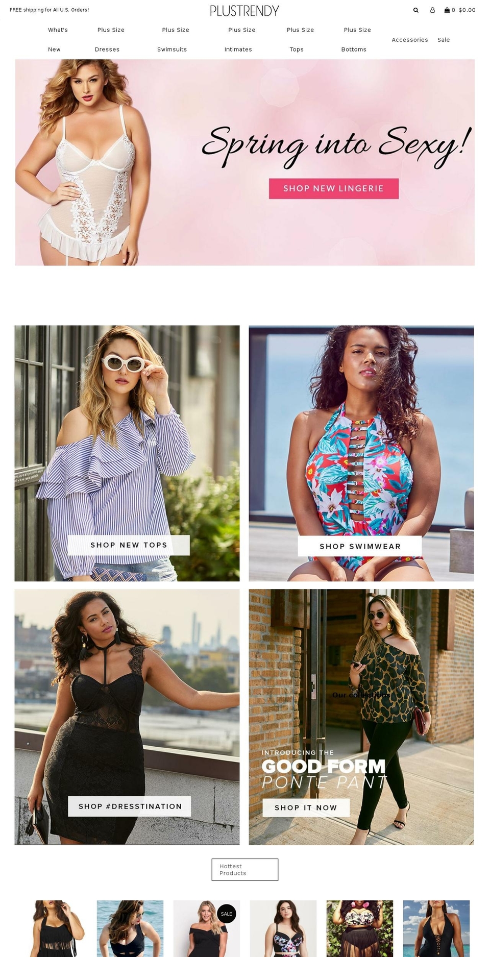 plustrendy.com shopify website screenshot