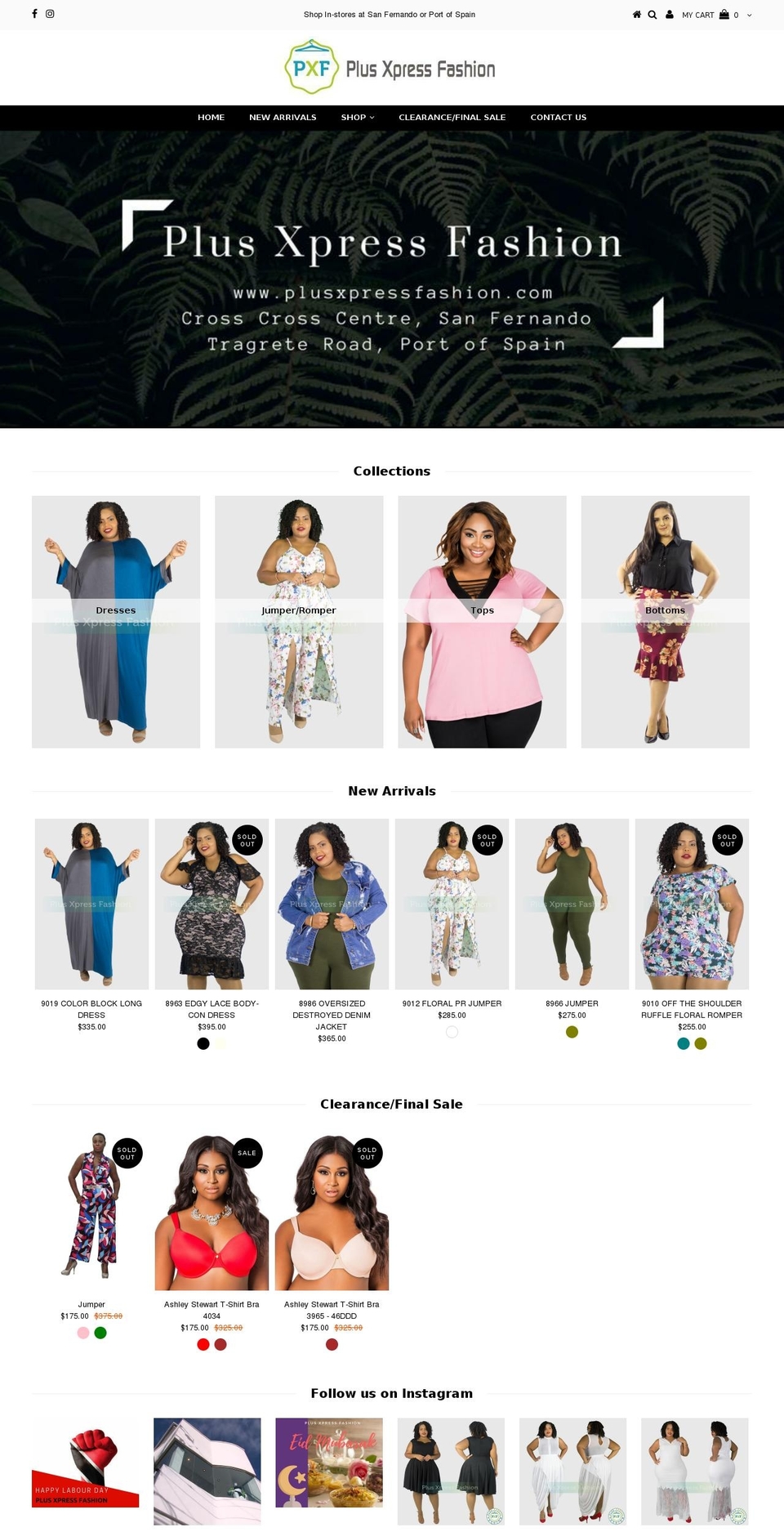 plusxpressfashion.com — Shopify storefront screenshot