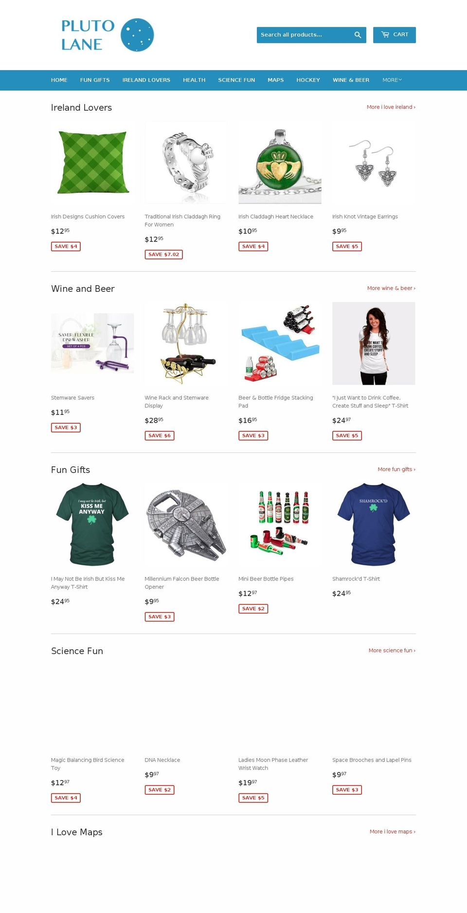 plutolane.com — Shopify storefront screenshot