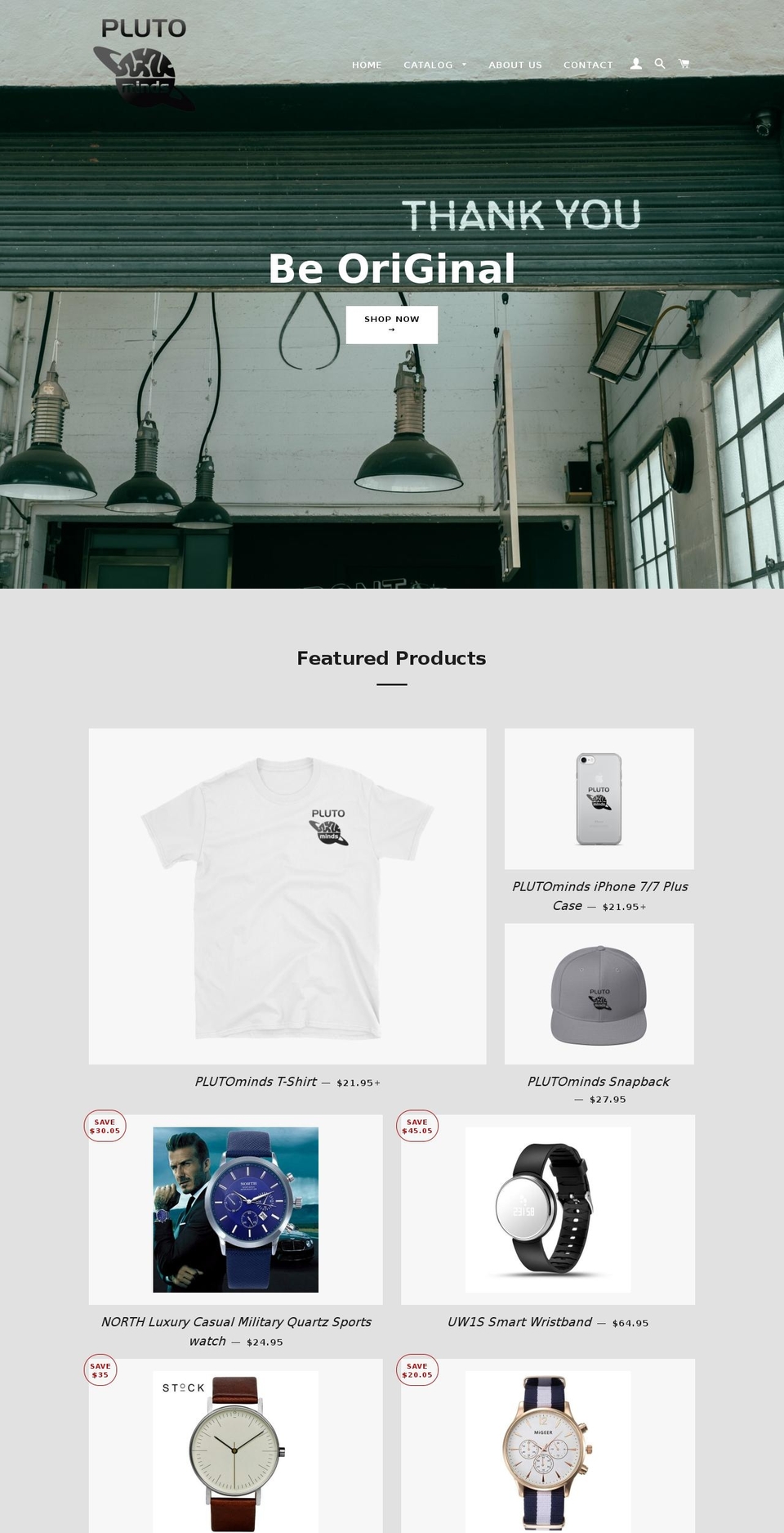 plutominds.com shopify website screenshot