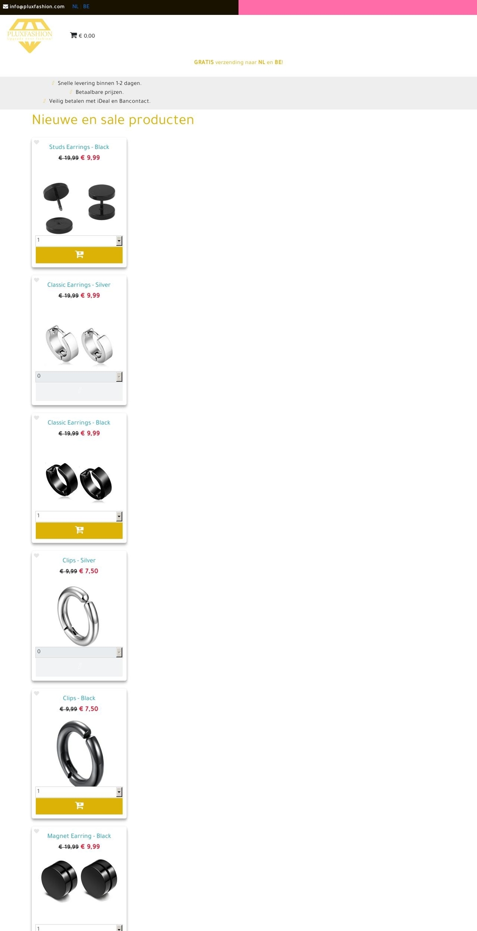 pluxfashion.com — Shopify storefront screenshot