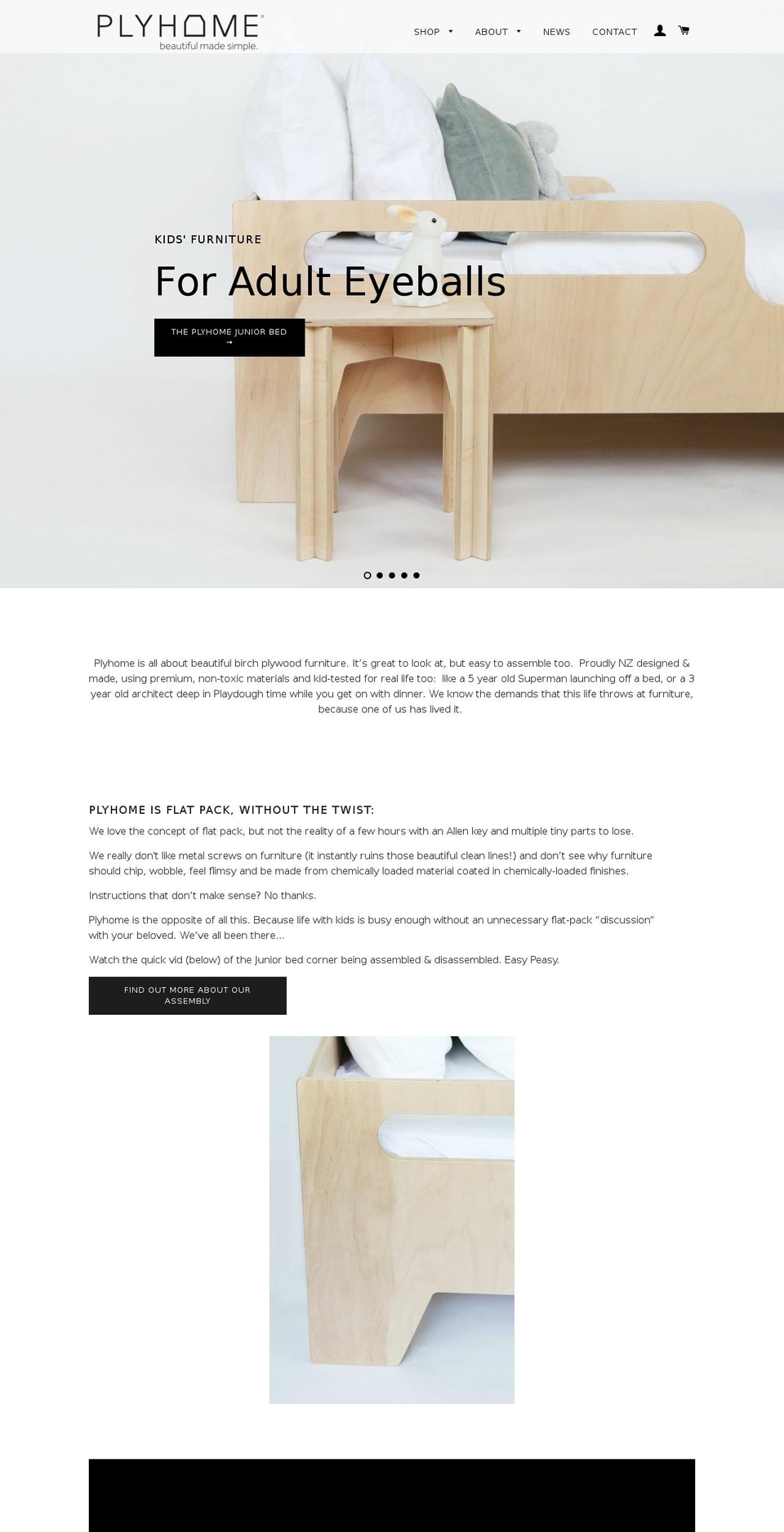 plyhome.co.nz shopify website screenshot