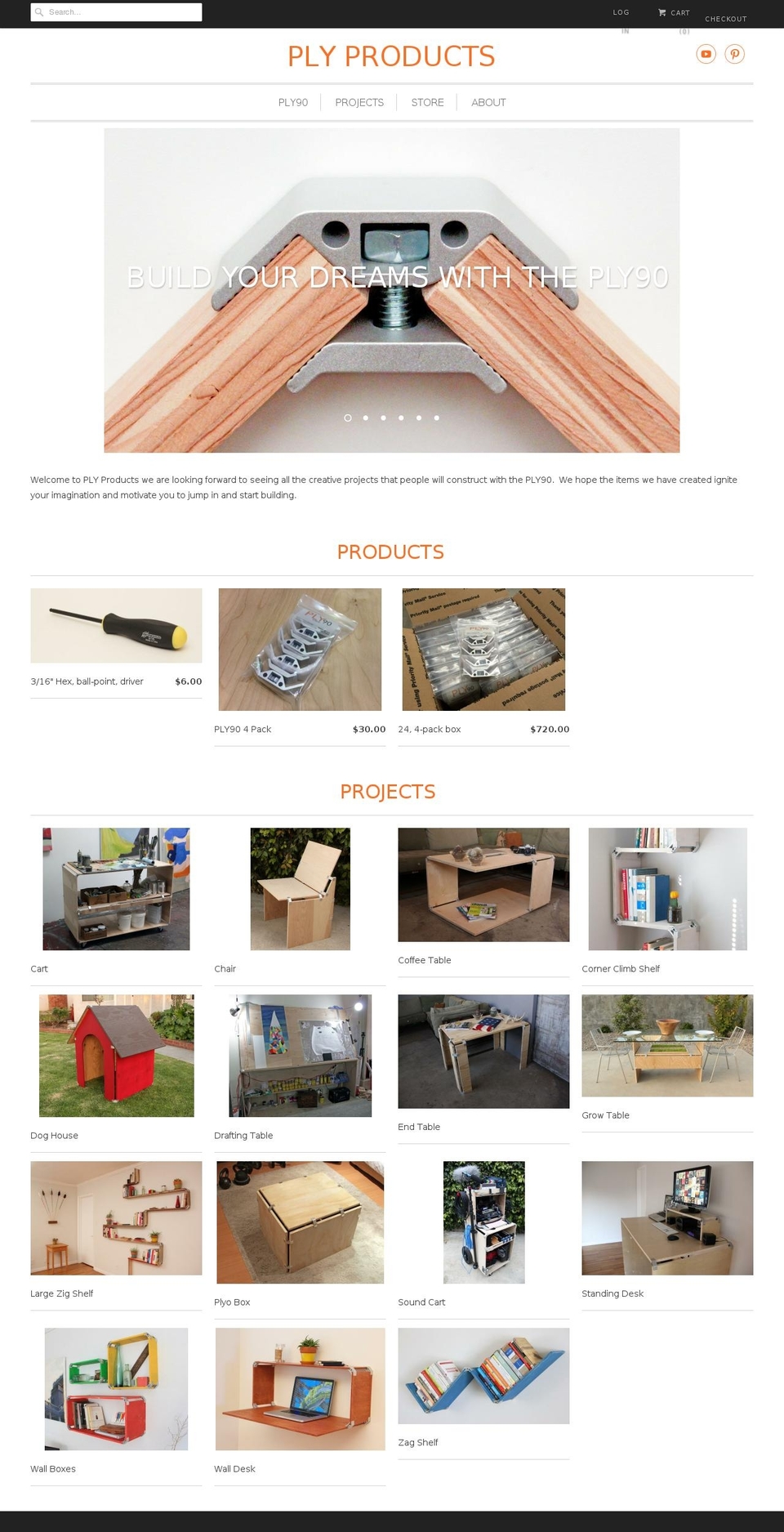 plyproducts.com shopify website screenshot