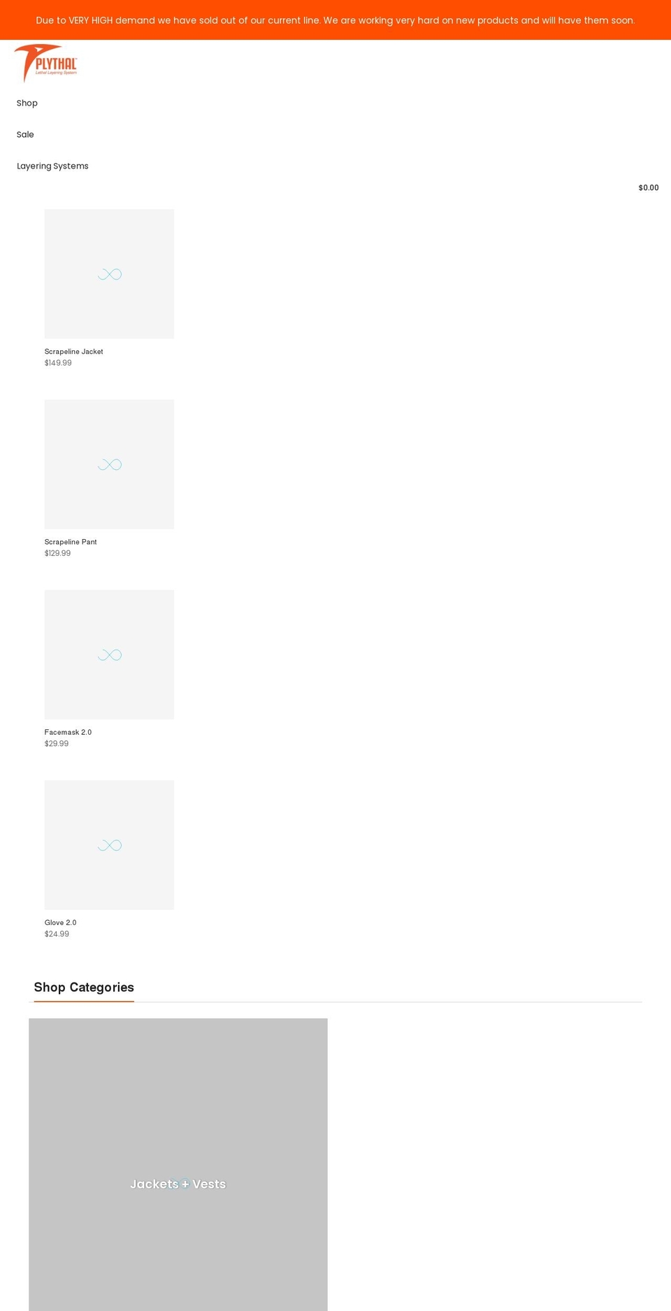 plythal.net shopify website screenshot