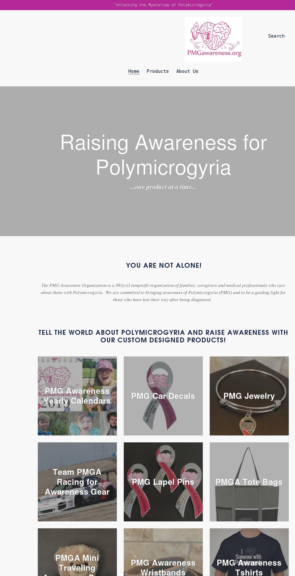 pmgawareness-store.myshopify.com shopify website screenshot