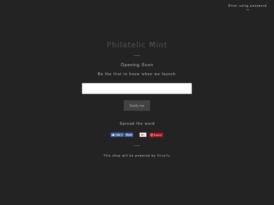 pmintstamps.com — Shopify storefront screenshot