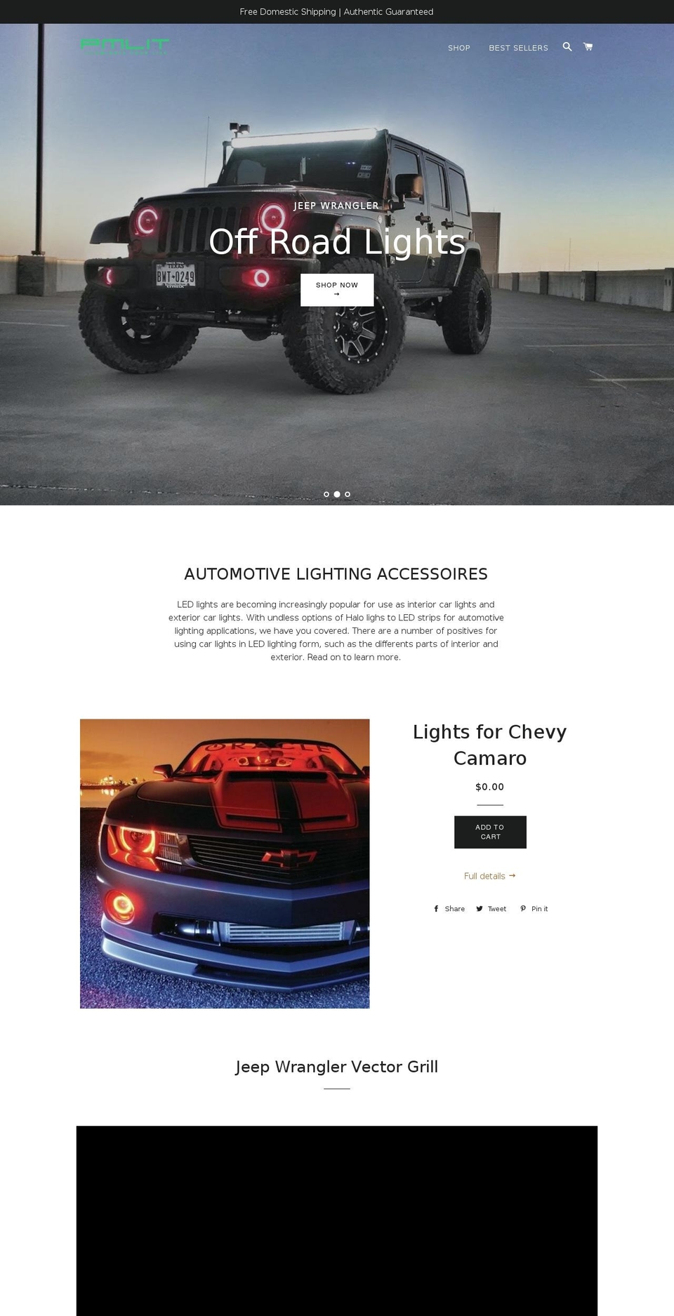 pmlit.com — Shopify storefront screenshot