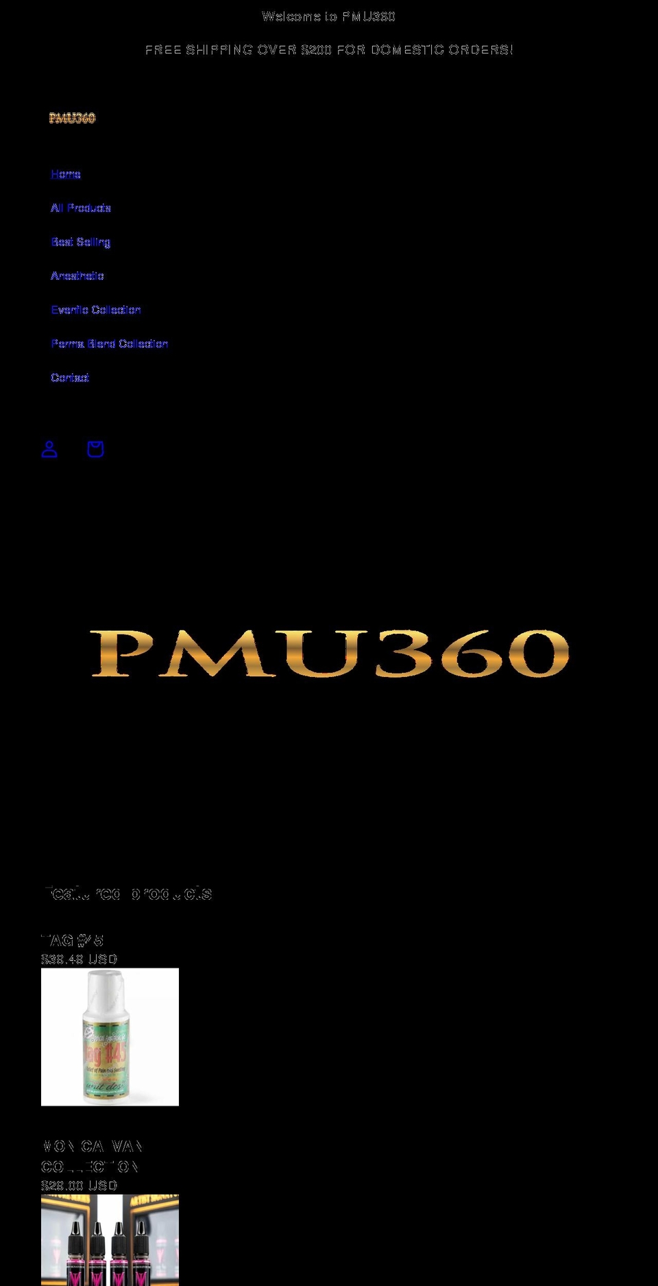 pmu360.com shopify website screenshot