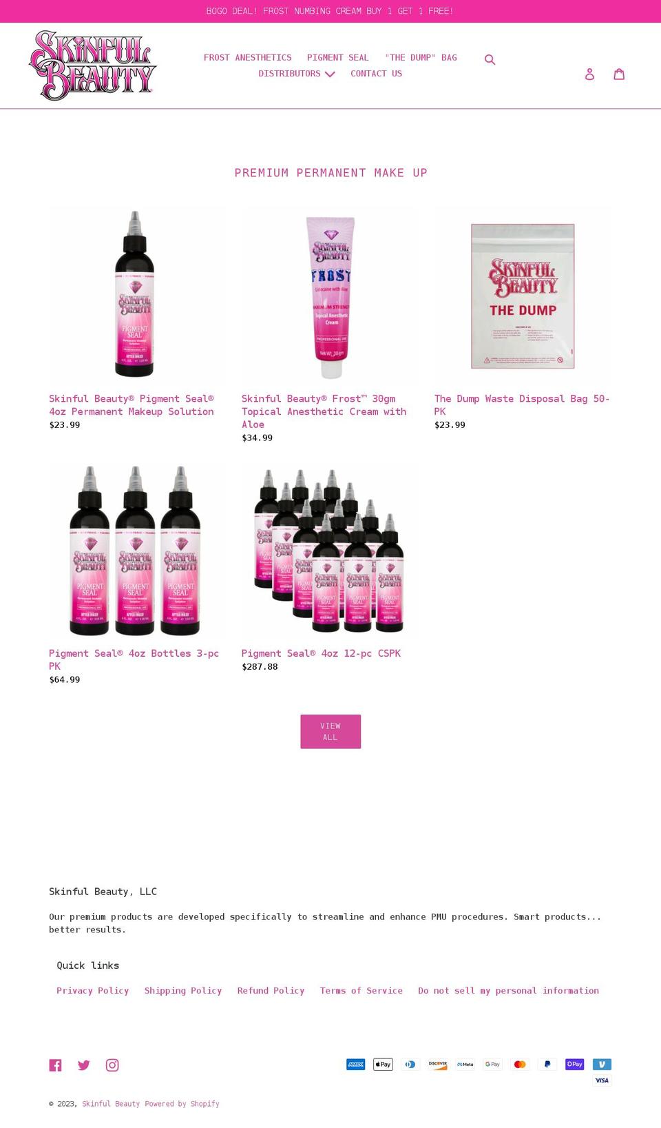 pmuaftercare.com — Shopify storefront screenshot