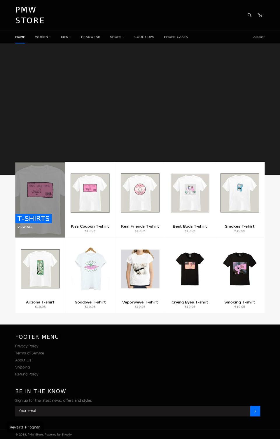 pmwstore.com — Shopify storefront screenshot