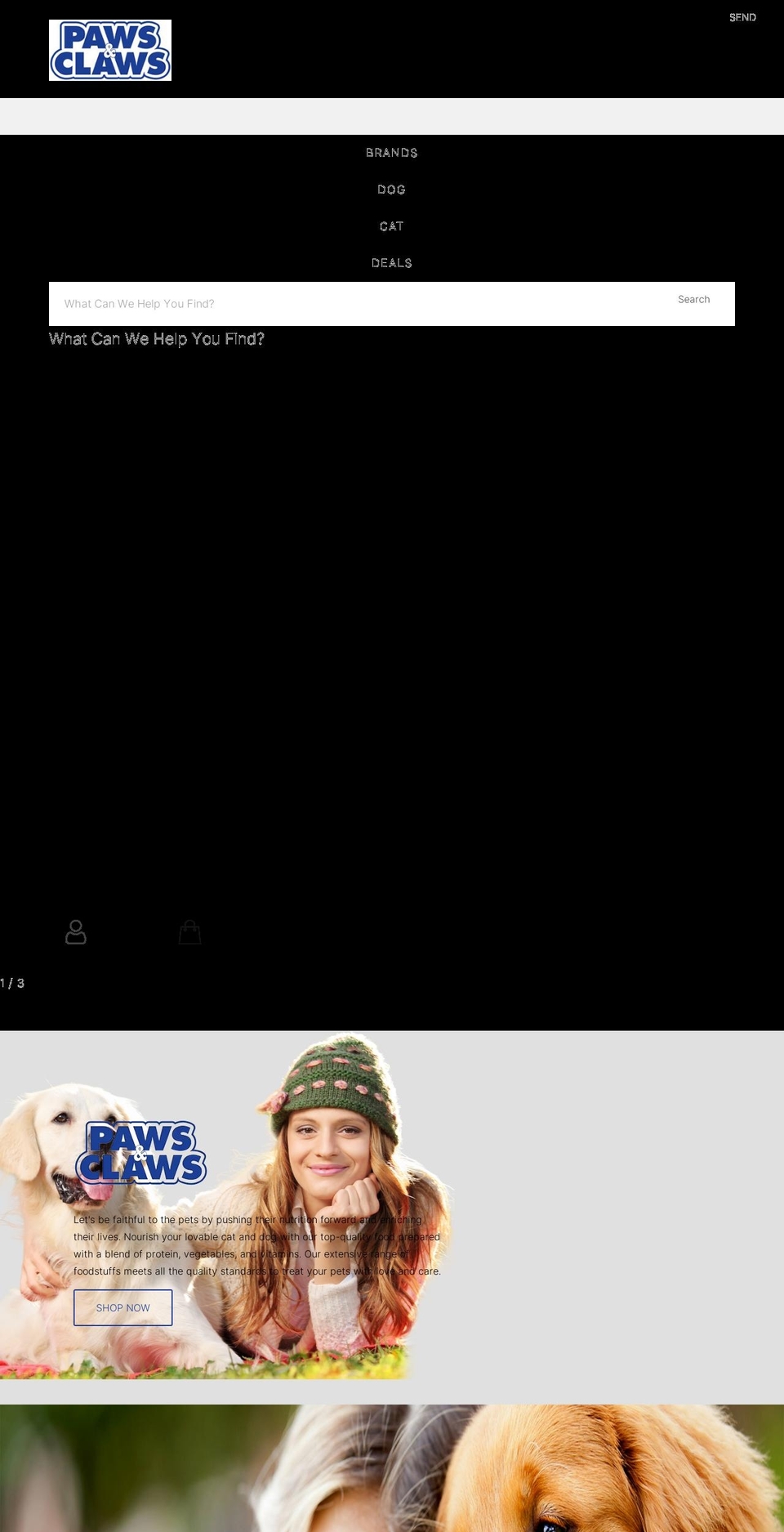 Paws and Claws Shopify theme site example pncstores.com