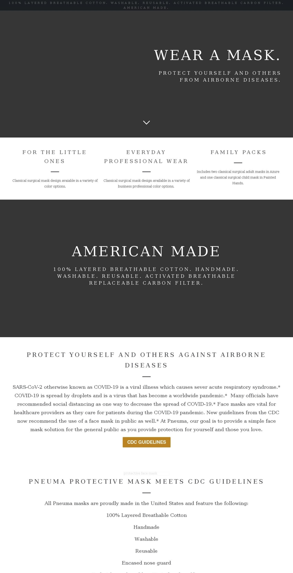 pneumallc.org shopify website screenshot