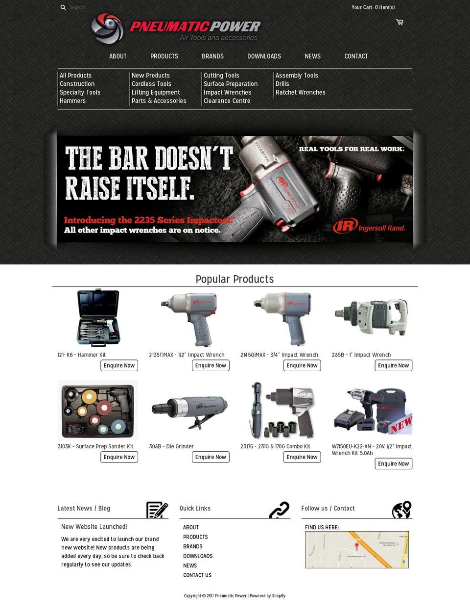 pneumaticpower.com.au shopify website screenshot