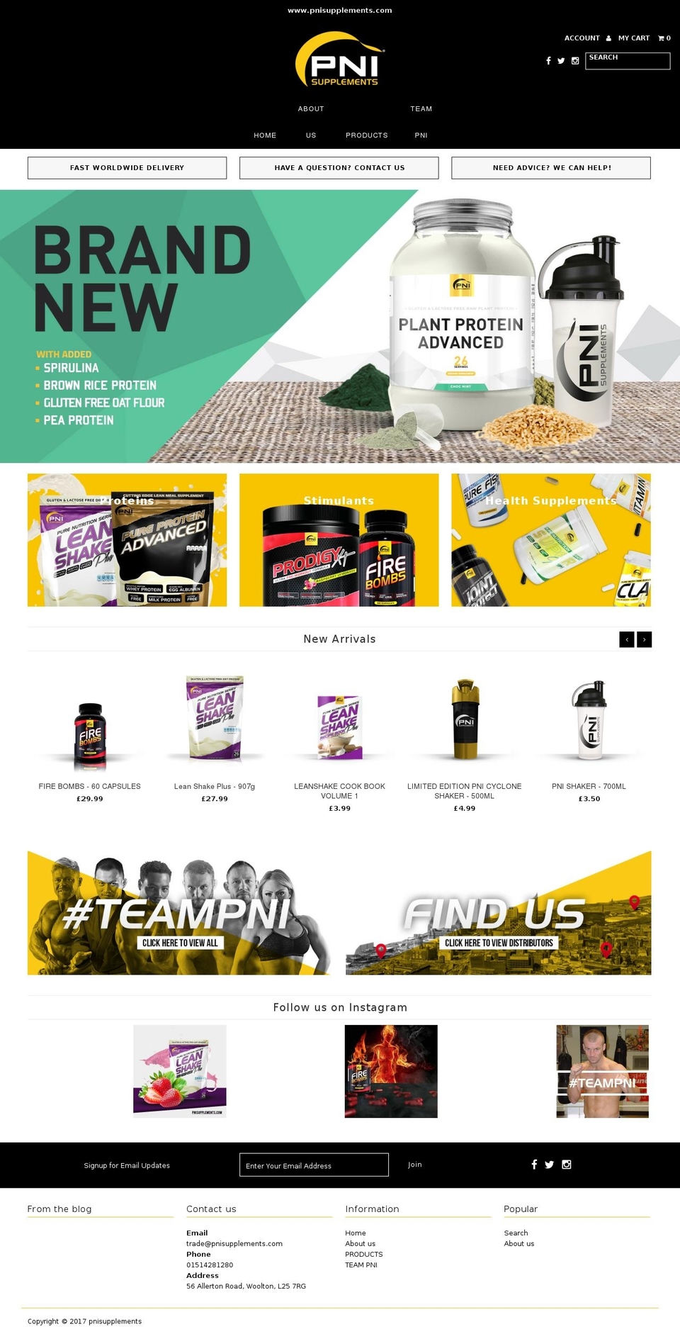 pnisupplements.com shopify website screenshot