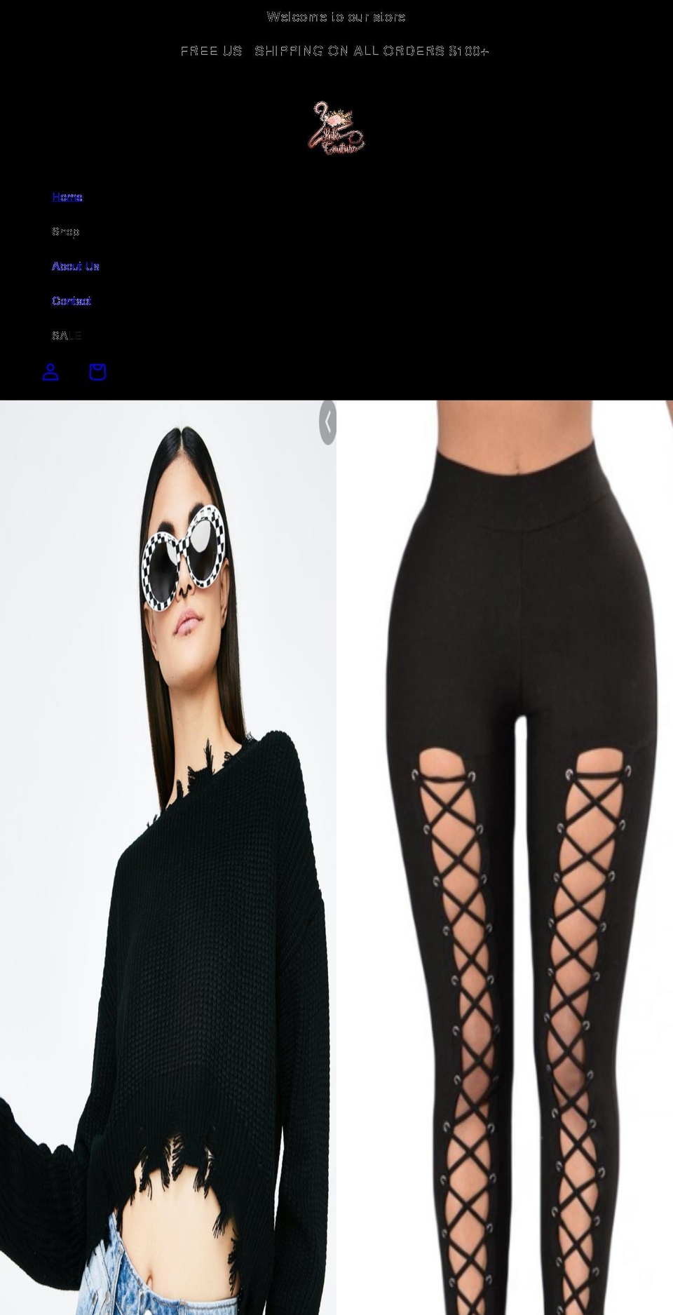 pnkcouture.com shopify website screenshot