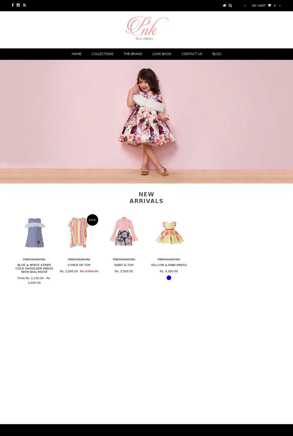 pnkishaarora.com shopify website screenshot