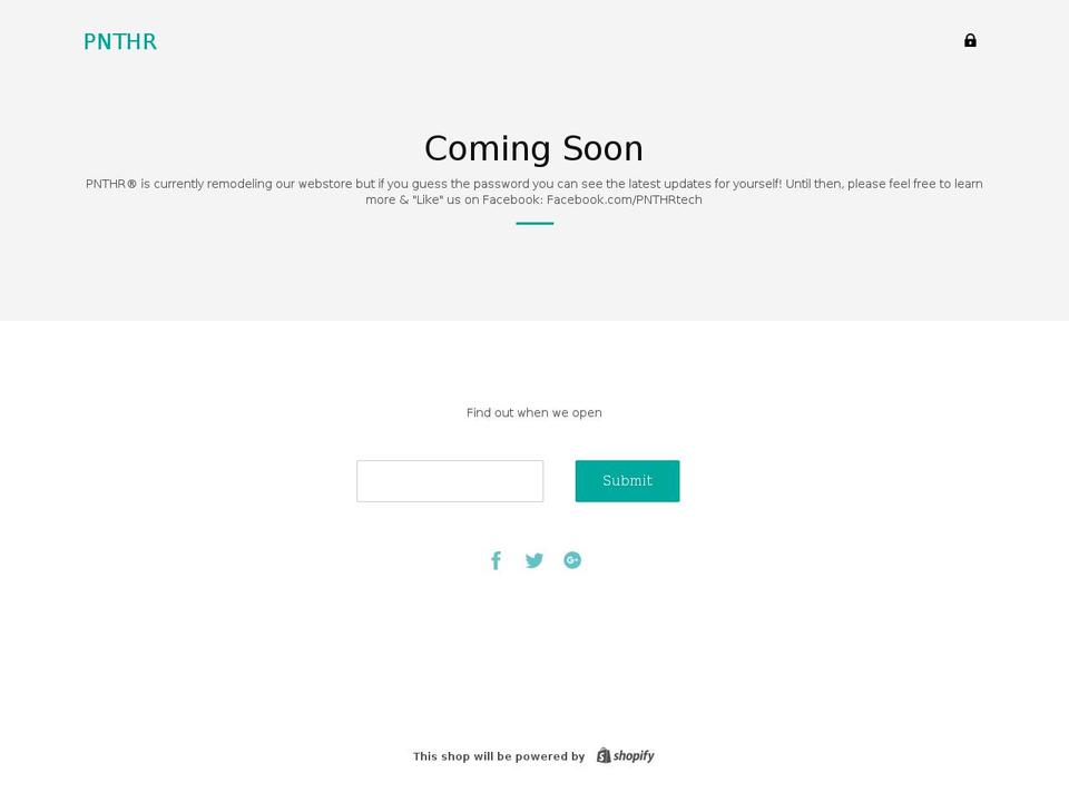 pnthr.com shopify website screenshot