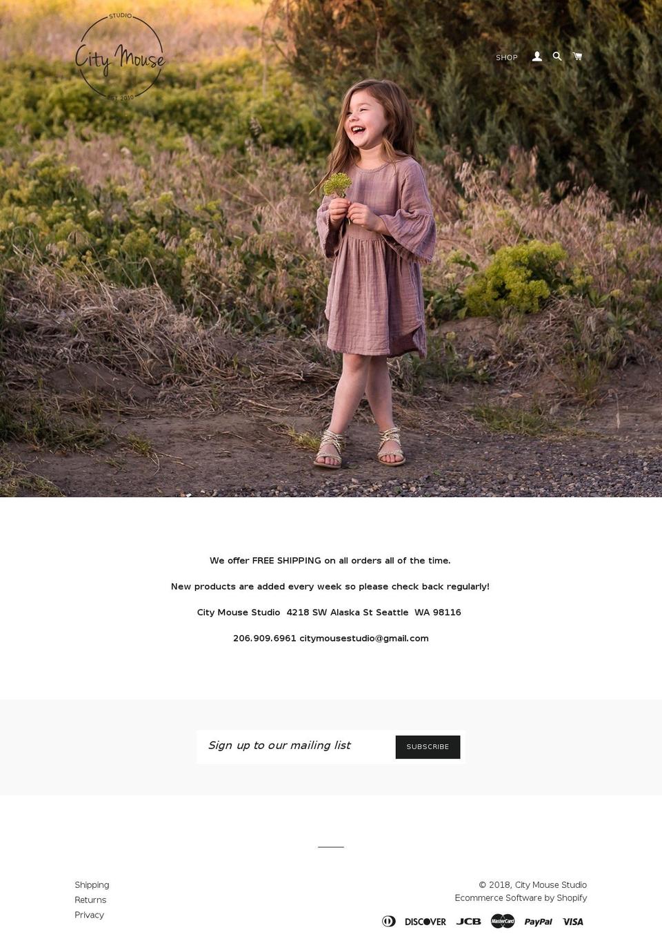pnwbabybrand.com shopify website screenshot