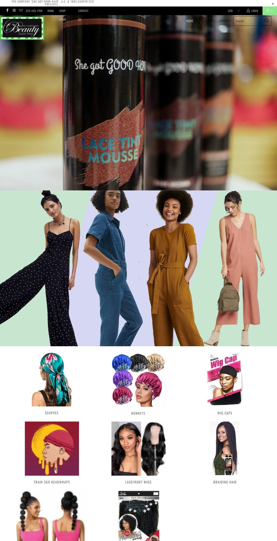 pnwbeautysupply.com shopify website screenshot