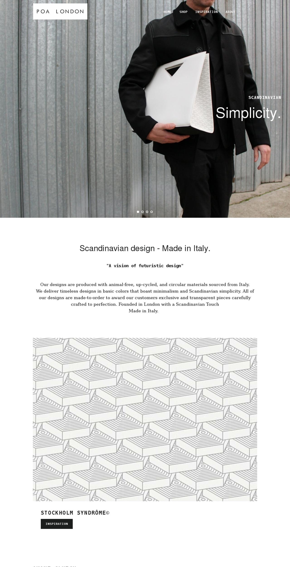 poa-london.com shopify website screenshot