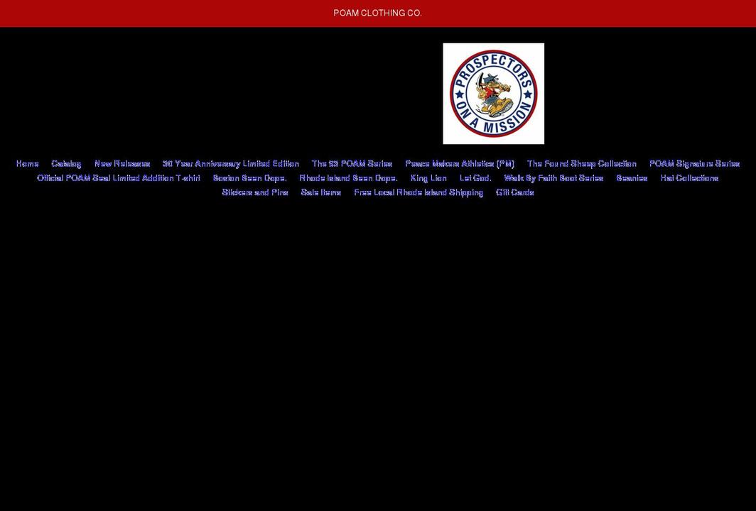 poamclothing.com shopify website screenshot