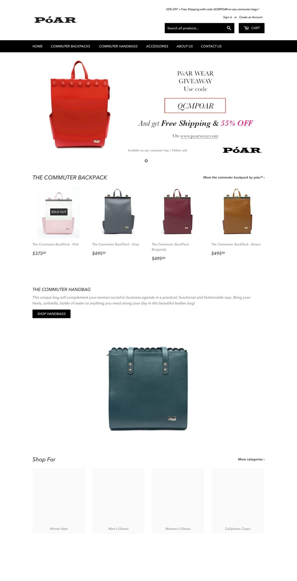 poarwear.com shopify website screenshot