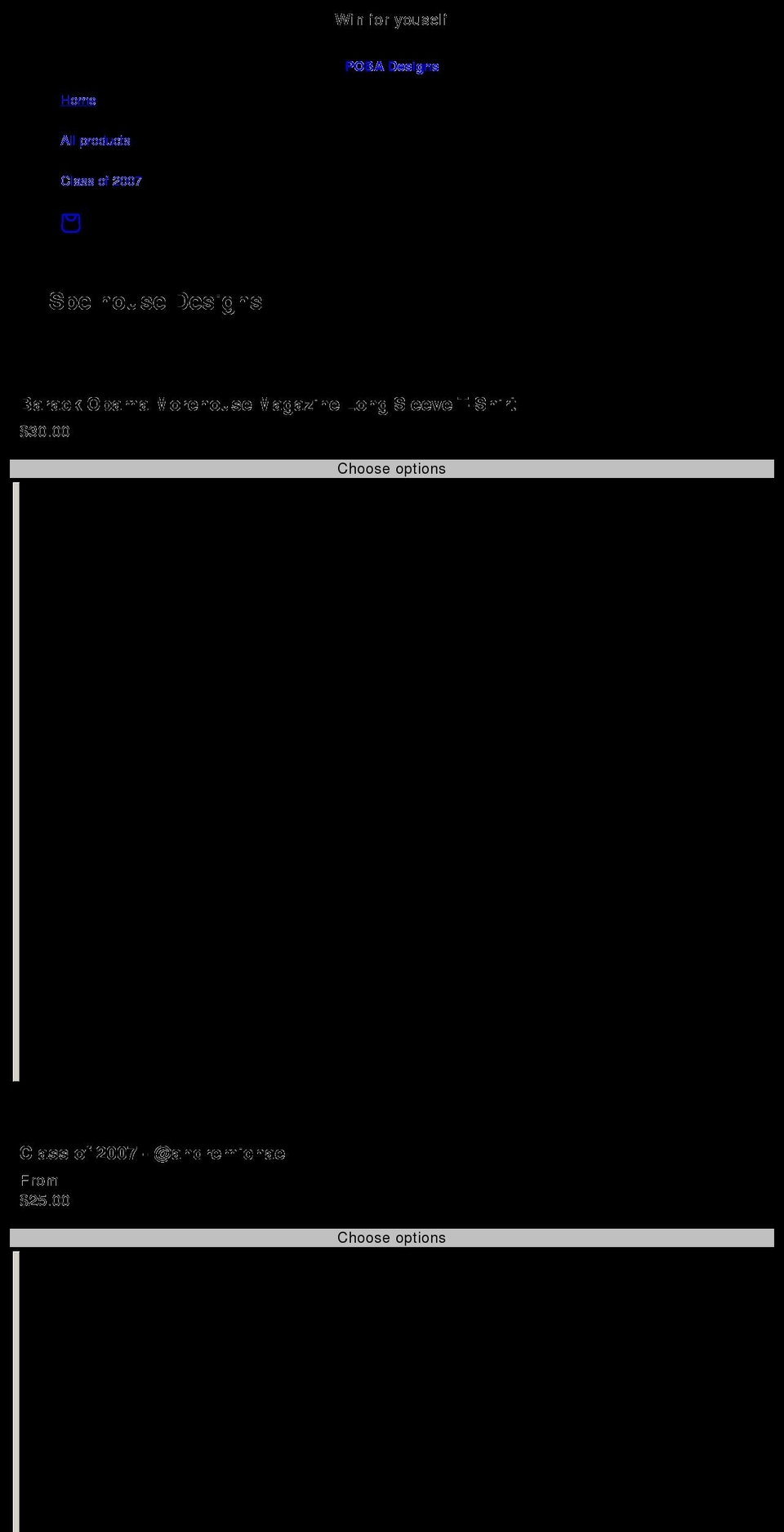 pobadesigns.com shopify website screenshot