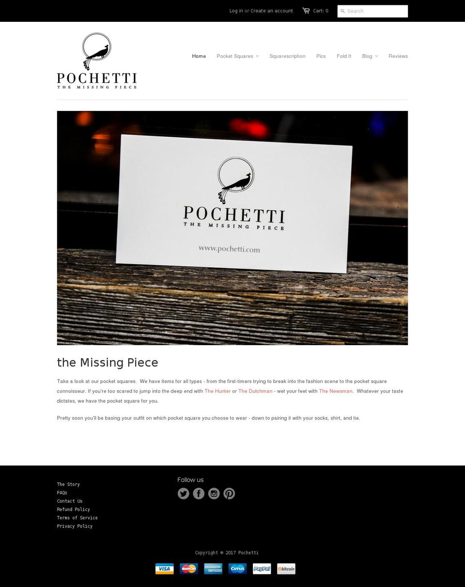 pochetti.ca shopify website screenshot