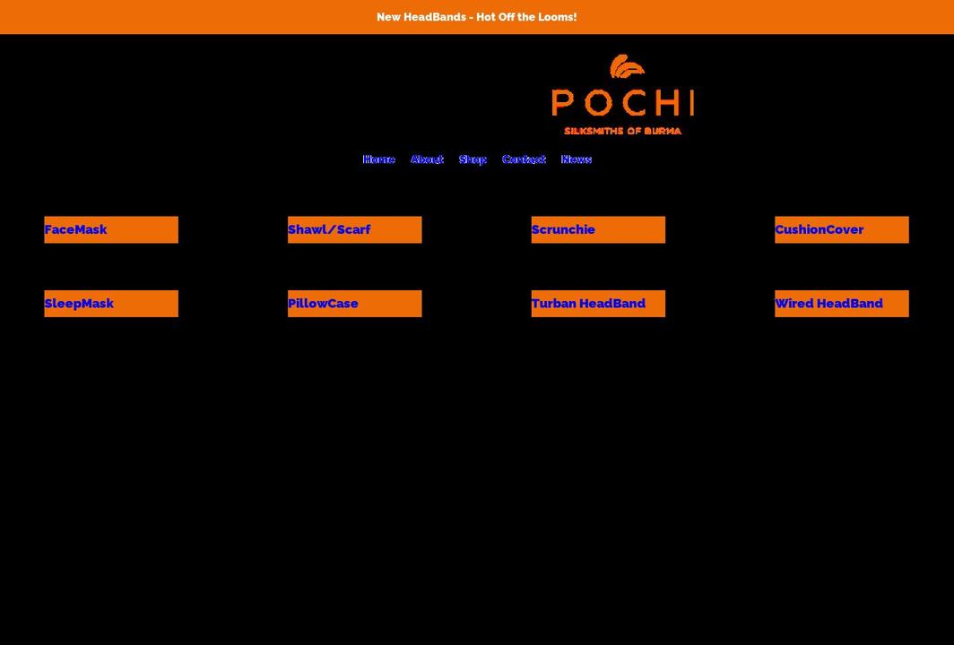 pochisilk.com shopify website screenshot