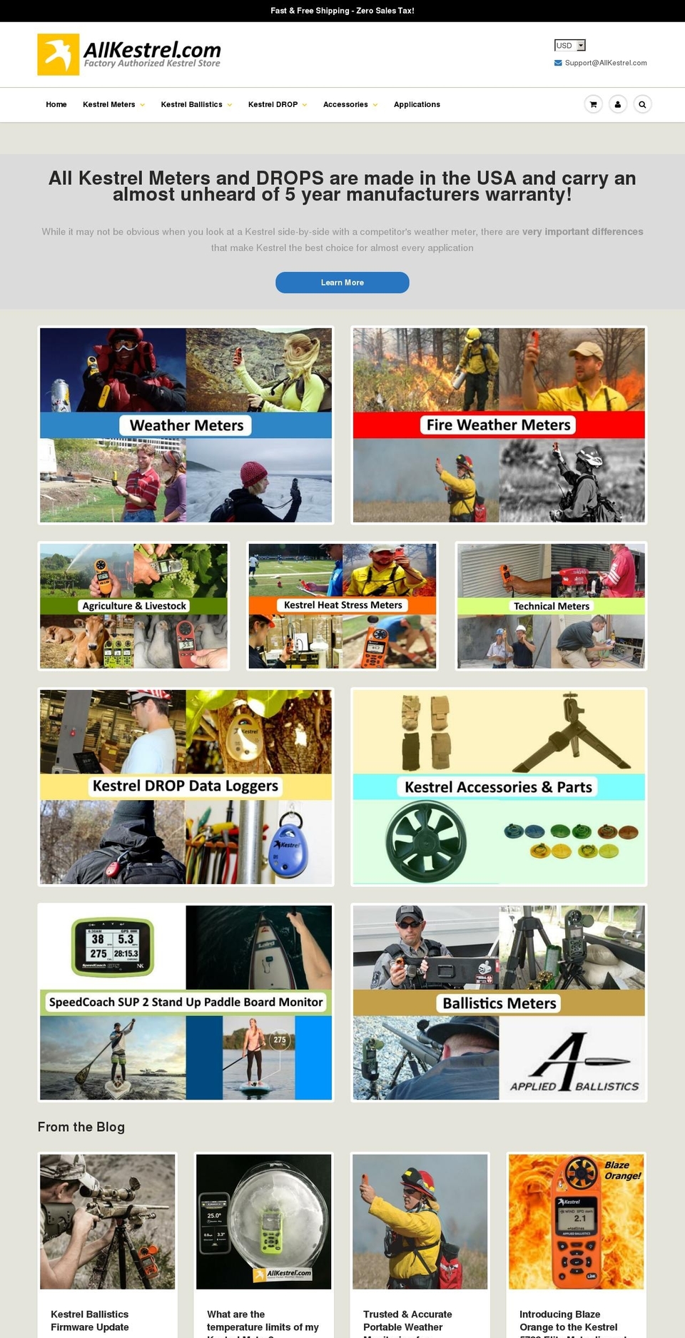 pocketanemometer.com shopify website screenshot