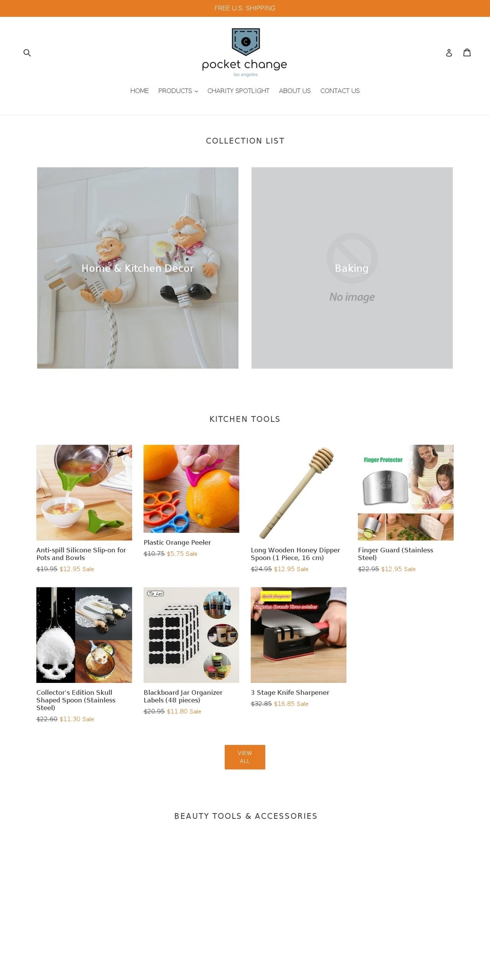 pocketchangela.com — Shopify storefront screenshot