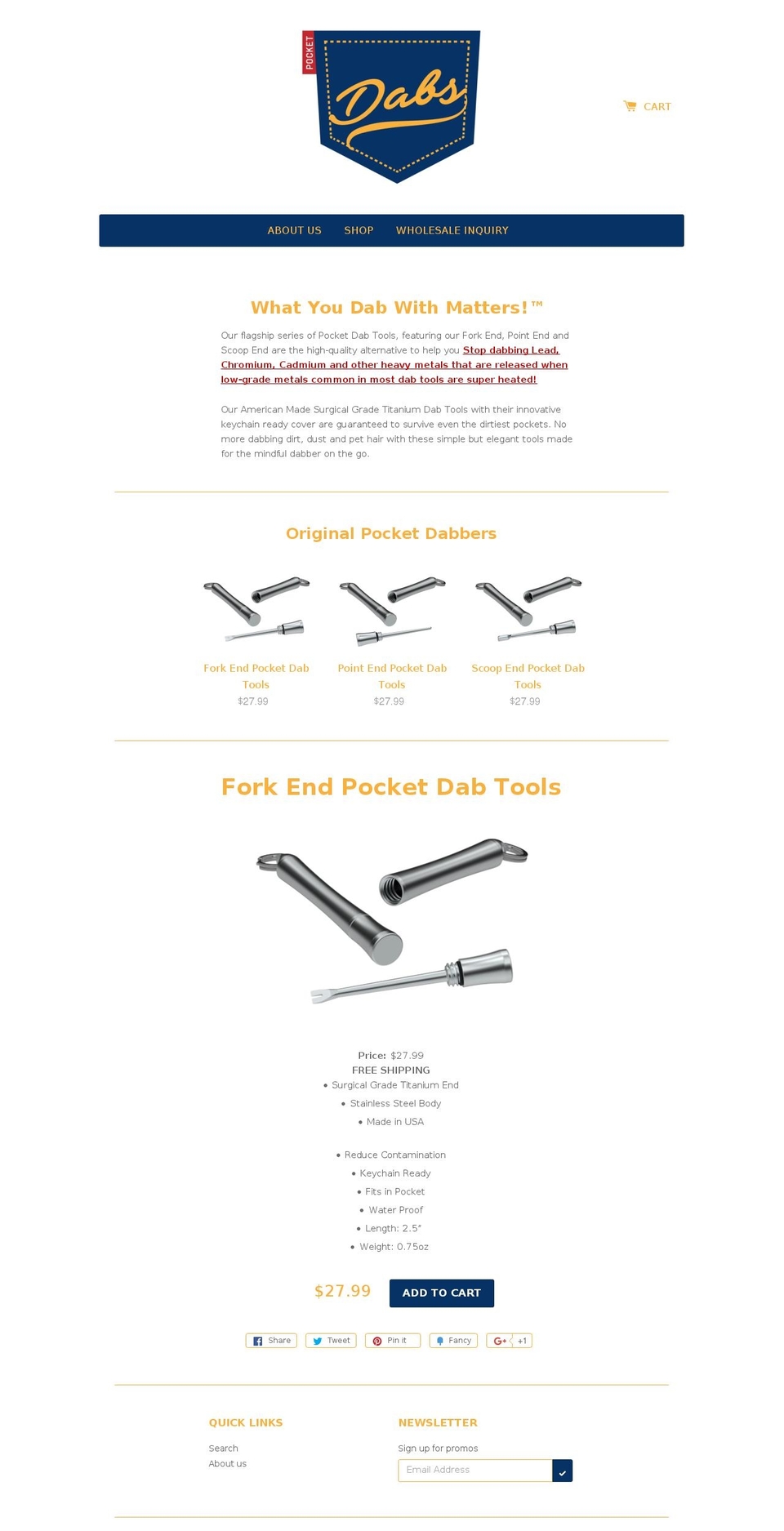 pocketdabs.com — Shopify storefront screenshot