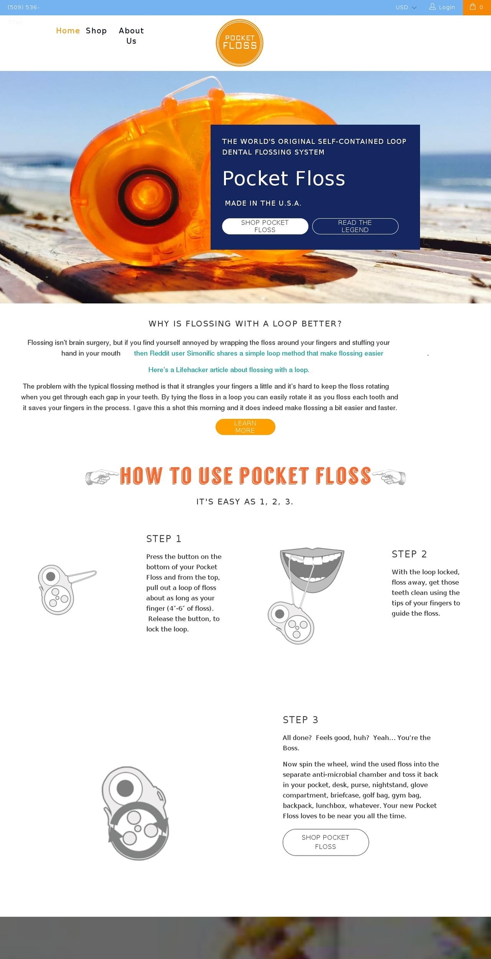 pocketfloss.com — Shopify storefront screenshot
